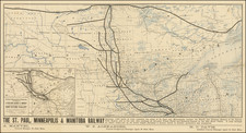 Midwest, Minnesota, Plains, North Dakota and South Dakota Map By Rand McNally & Company