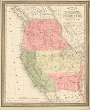 Southwest, Rocky Mountains and California Map By Thomas, Cowperthwait & Co.