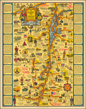 Vermont, New York State and Pictorial Maps Map By C. Eleanor Hall