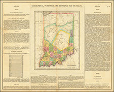 Indiana Map By Henry Charles Carey  &  Isaac Lea