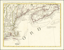 L'Acadia, Le Provincie Di Sagadahook E Main, La Nuova Hamphsire, La Rhode Island, E Parte Di Massachusett E Connecticut By Antonio Zatta