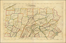 Pennsylvania Map By Mathew Carey
