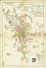 Oregon Map By W.H. Whitney