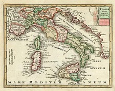 Europe, Italy and Balearic Islands Map By Adam Friedrich Zurner / Johann Christoph Weigel