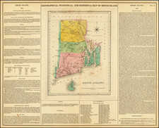 Rhode Island Map By Henry Charles Carey  &  Isaac Lea