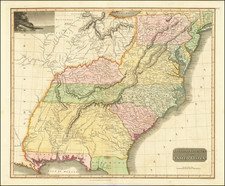 Mid-Atlantic, South, Kentucky, Tennessee, Southeast, Virginia, Georgia, North Carolina, South Carolina and Midwest Map By John Thomson