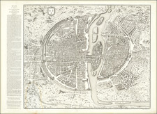 Plan en Perspective, De La Ville De Paris telle qu'ell etoit sous le Regne de Charles IX . . .  By Guillaume Dheulland