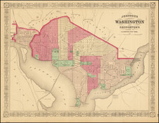 Washington, D.C. Map By Alvin Jewett Johnson