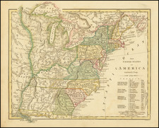 The United States of America Confirmed By Treaty 1783 [shows Franklinia]