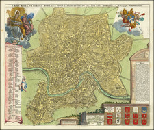 Rome Map By Johann Baptist Homann