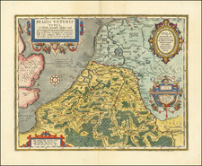 Netherlands and Belgium Map By Abraham Ortelius