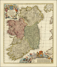 Ireland Map By Peter Schenk / Nicolaes Visscher II