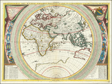 Planisfero Del Mondo Vecchio, Descritto Dal P. Coronelli, Cosmographo Publico