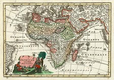 Africa and Africa Map By Adam Friedrich Zurner / Johann Christoph Weigel