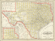 Texas Map By George F. Cram