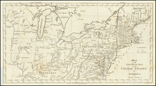 New England, Southeast and Midwest Map By Jedidiah Morse / Abraham Bradley