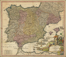 Regnorum Hispaniae et Portugalliae Tabula Generalis jam nuper edita . . .  [includes Balearic Islands]