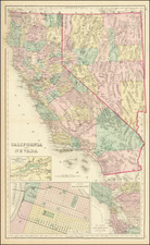 California and Nevada [Yosemite, Sacramento, and San Francisco Insets] By O.W. Gray & Son