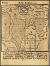 Pennsylvania, Delaware and Philadelphia Map By Thomas Campanius Holm