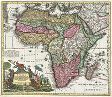 Africa and Africa Map By Matthaus Seutter