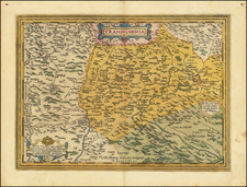 Romania and Balkans Map By Abraham Ortelius