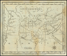 Alabama, Mississippi, Kentucky, Tennessee and Georgia Map By Joseph Scott