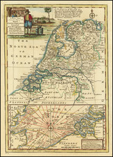 Netherlands Map By Emanuel Bowen