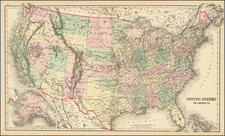 United States Map By O.W. Gray