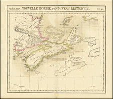 Amer. Sep. No. 44.  Nouvelle Ecosse et Nouveau Brunswick By Philippe Marie Vandermaelen