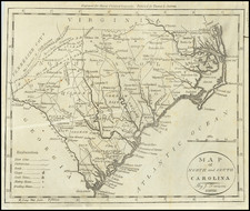 North Carolina and South Carolina Map By Jedidiah Morse