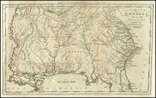 A Map of Georgia, also the Two Floridas, from the Best Authorities By Jedidiah Morse