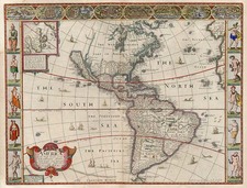 South America and America Map By John Speed