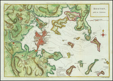 Massachusetts, Boston and American Revolution Map By Thomas Conder