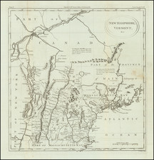 New England, Maine, New Hampshire and Vermont Map By William Gordon