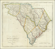 South Carolina Map By Mathew Carey