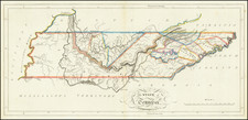 Tennessee Map By Mathew Carey