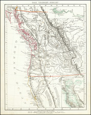 Idaho, Oregon, Washington and California Map By Carl Flemming