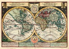 World and World Map By Johann George Schreiber