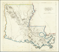 Louisiana Map By Mathew Carey