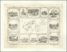 [Fiji Missionary Gift Map]  Illustrated Map of Feejee, Presented by the Missionary Committee to Collectors of Juvenile Christmas Offerings. 1853.