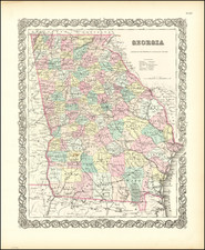 Georgia Map By Joseph Hutchins Colton