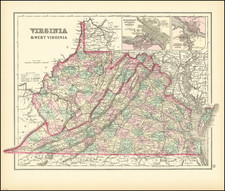 West Virginia and Virginia Map By O.W. Gray