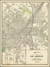 Los Angeles Map By George F. Cram