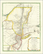 New England, New York State, Mid-Atlantic and American Revolution Map By Homann Heirs / Claude Joseph Sauthier