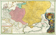 Poland, Russia, Ukraine and Baltic Countries Map By Herman Moll