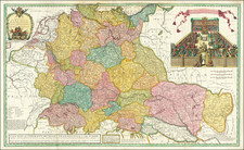 Netherlands, Switzerland, Austria, Hungary, Romania, Czech Republic & Slovakia, Balkans and Germany Map By Herman Moll