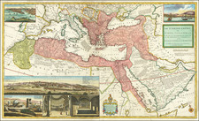 Turkey, Mediterranean, Middle East, Holy Land, Turkey & Asia Minor, Egypt, North Africa and Greece Map By Herman Moll