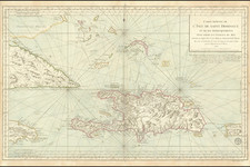 Carte Reduite De L'Isle De Saint Domingue et de ses Debouquements . . . 1750  (with Puerto Rico, Jamaica, & Cuba) By Depot de la Marine