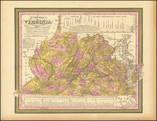 Virginia Map By Samuel Augustus Mitchell