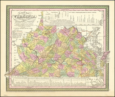 A New Map of Virginia with its Canals, Roads & Distances from place to place , along the Stage and Steam Boat Routes . . . By Thomas, Cowperthwait & Co.